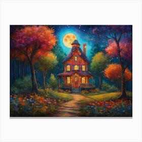 House In The Woods Canvas Print