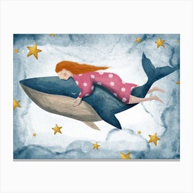 Hugging The Whale Canvas Print