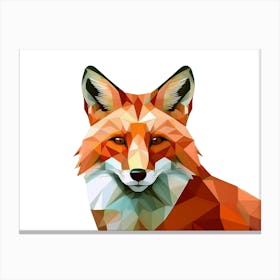 Geometric Fox Illustration Canvas Print