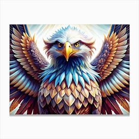 Majestic Colorful Eagle With Spread Wings Canvas Print