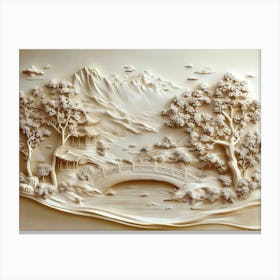 Beautiful Chinese Landscape 3d 9 Canvas Print