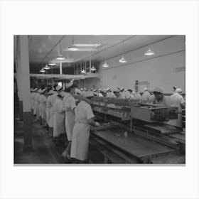Untitled Photo, Possibly Related To Packing Tuna Into Cans, Columbia River Packing Association, Astoria, Oregon By Canvas Print