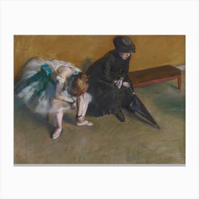 Waiting, Edgar Degas Canvas Print