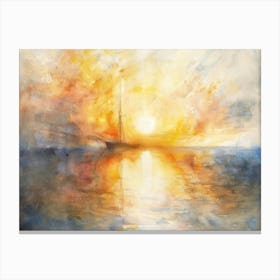 Sunset Sailboat 4 Canvas Print