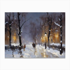 City At Night Canvas Print