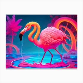 Pink Flamingo Canvas Print