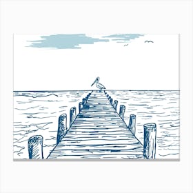 Pelican Pier Canvas Print