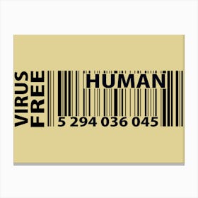 Virus Free Human Canvas Print