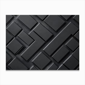 Abstract Black Squares Canvas Print