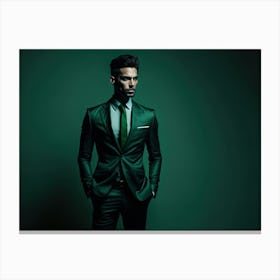 Bussinness Man Green (41) Canvas Print