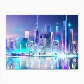 Futuristic Cityscape 47 Canvas Print