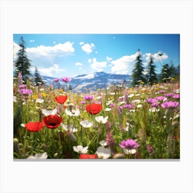 Meadow With Wildflowers Canvas Print
