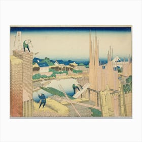 Tatekawa In Honjō ,Katsushika Hokusai Canvas Print