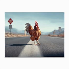 An 1028 Why Did The Chicken Cross The Road 11x14 Canvas Print