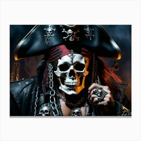Pirate's Skull Face Canvas Print