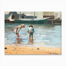 Boys Wading, Winslow Homer Canvas Print