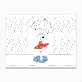 Rain Dancer Umbrella Lifestyle Canvas Print