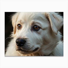 Portrait Of A Sad Dog Canvas Print