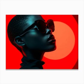 Black Woman With Sunglasses Canvas Print