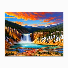 Yellowstone Waterfall Canvas Print