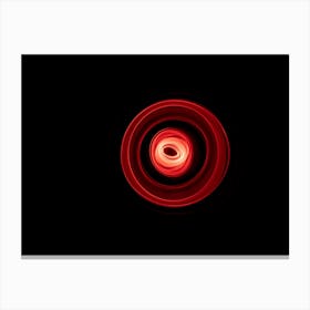 Glowing Abstract Curved Red Lines 2 Canvas Print