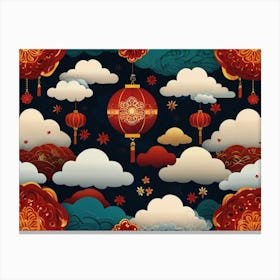 Chinese New Year Background Canvas Print