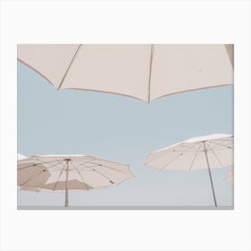 White Umbrellas Canvas Print