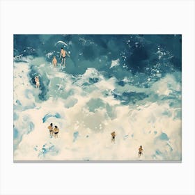 People In The Ocean Canvas Print