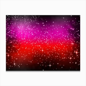 Pink And Red Shining Star Background Canvas Print