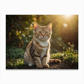 Cat In The Sun Canvas Print