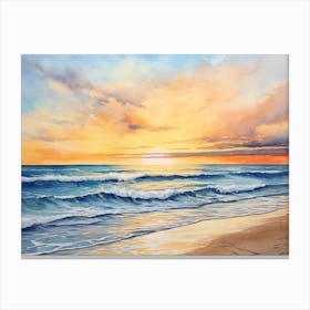 Sunset At The Beach 8 Canvas Print