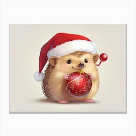 Christmas Hedgehog 1 Canvas Print