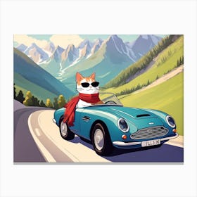 Fancy Cat in French Alps Canvas Print