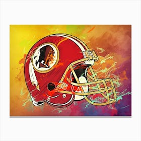 Washington Redskins Helmet Abstract Canvas Print