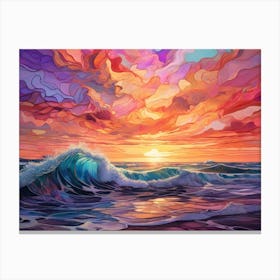 Sunset At The Beach 65 Canvas Print