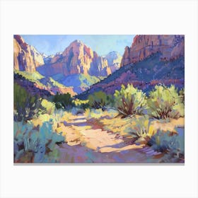 Western Sunset Landscapes Zion National Park Utah 2 Canvas Print