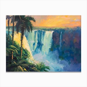 Sunset At Iguazu Falls Canvas Print