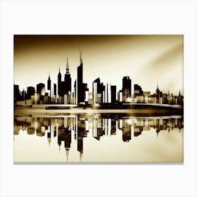 Dubai City Skyline Canvas Print