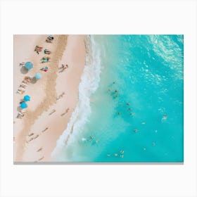 Aerial View Of A Beach 2 Canvas Print