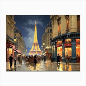 Parisian Nightlife 3 Canvas Print