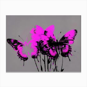 Pink Butterflies 9 Canvas Print