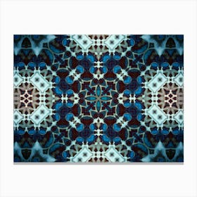 The Dark Blue Pattern Is Symmetrical Canvas Print