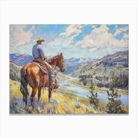 Cowboy In Colorado 2 Canvas Print