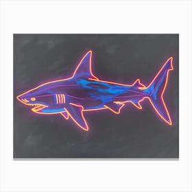 Neon Orange Carpet Shark 3 Canvas Print