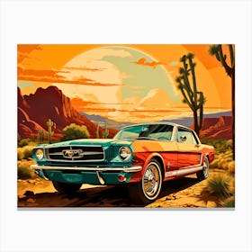 Steed and Steel: Vintage Ford Elegance Canvas Print