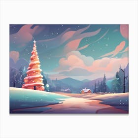 Christmas Landscape Canvas Print