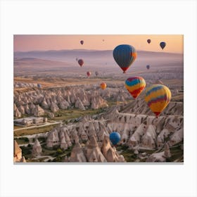 Hot Air Balloons In Cappadocia 1 Canvas Print