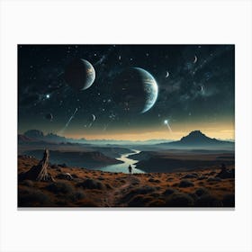 Planets In The Sky Canvas Print