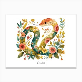 Little Floral Snake 4 Poster Canvas Print
