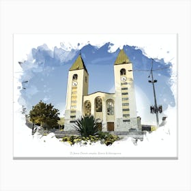 St James Church Complex, Bosnia & Hercegovina Canvas Print